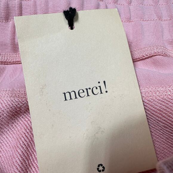 La Ligne NWT Super Shorts Light Pink Women's Size XL 100% Cotton Elastic Waist - Picture 4 of 10